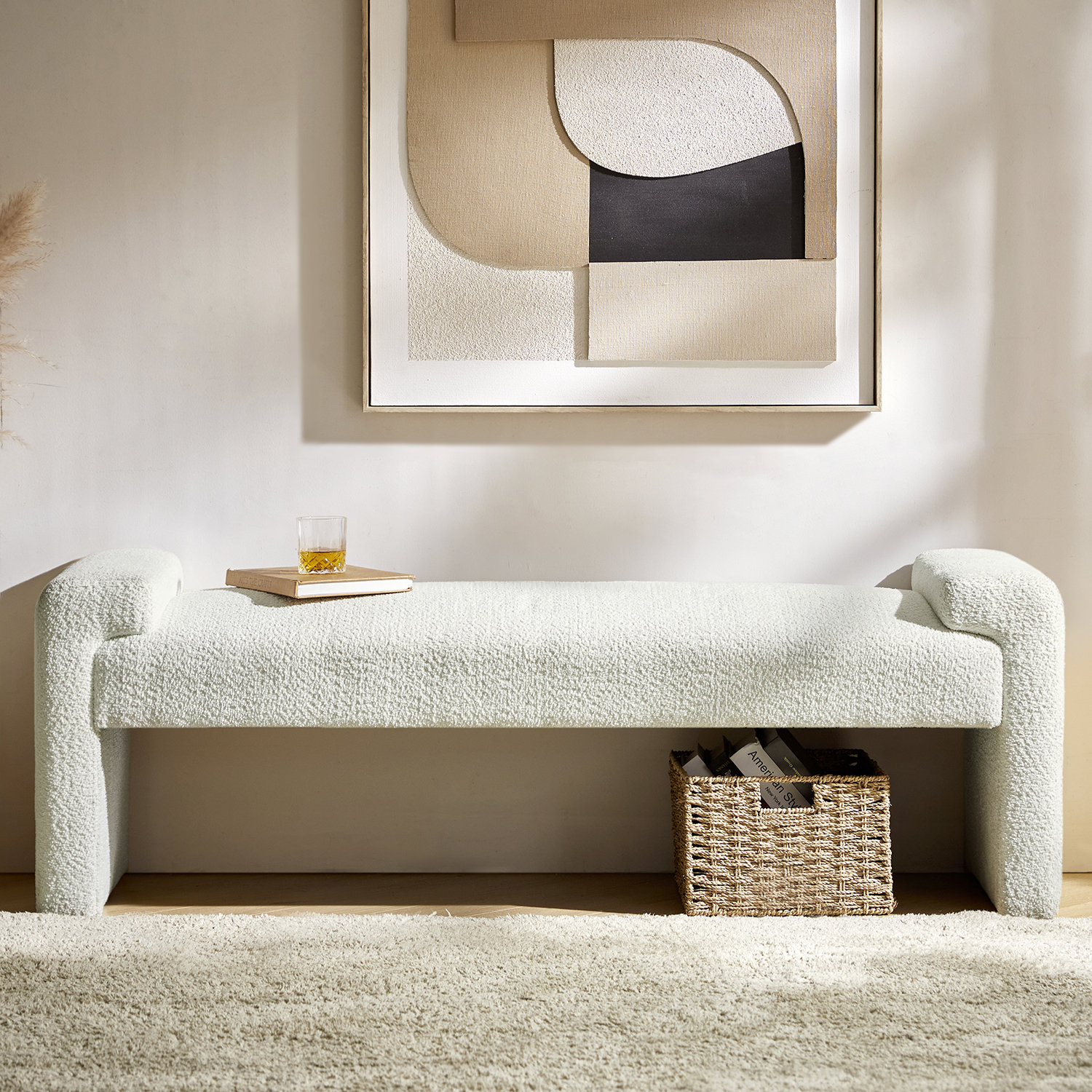 Wade Logan® Arlesia Modern Upholstered Accent Bench & Reviews